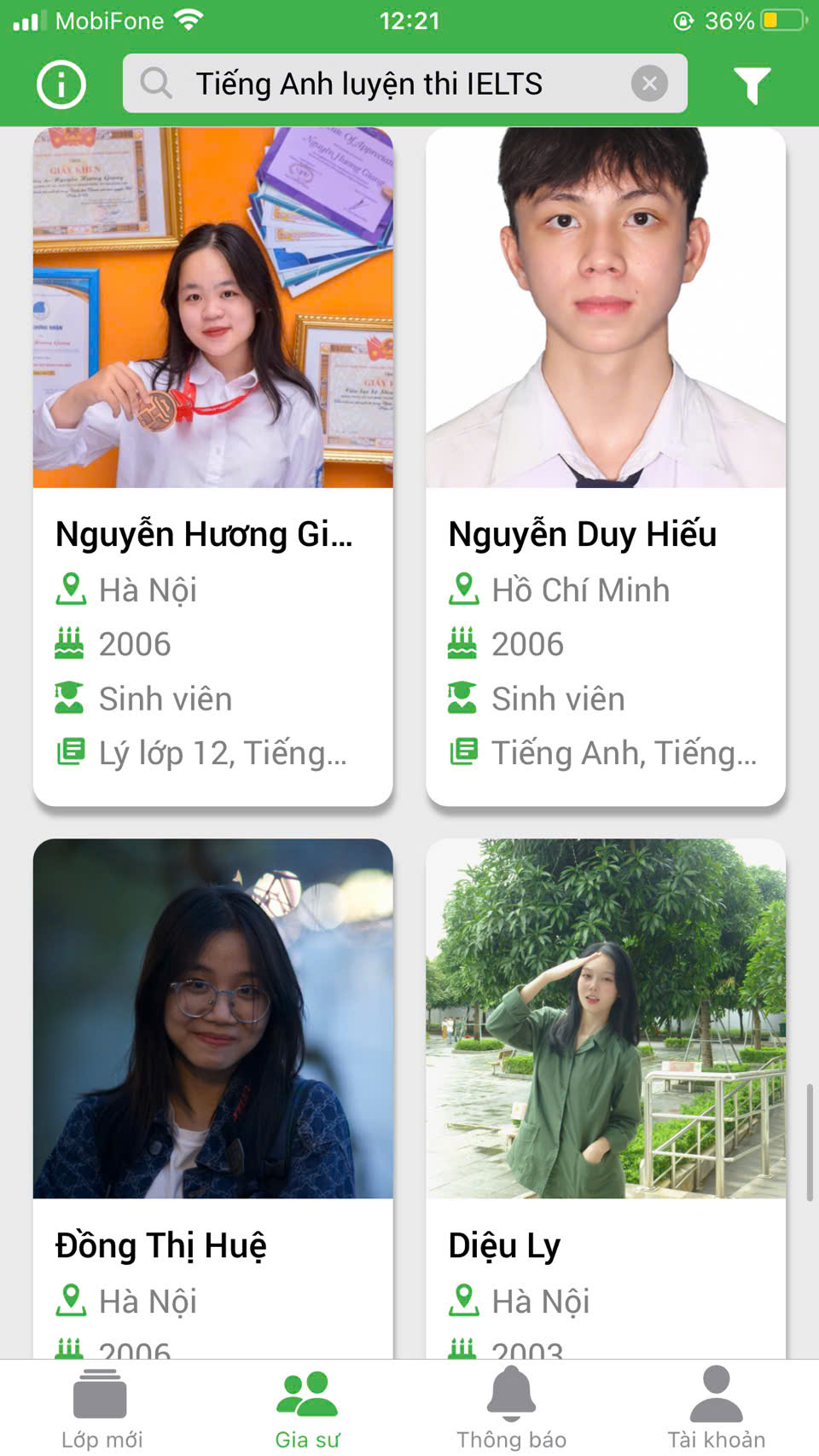 dạy kèm luyện thi ielts